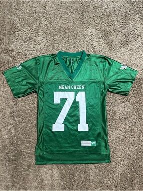 Vintage NCAA North Texas university “mean green” jersey 00s size small